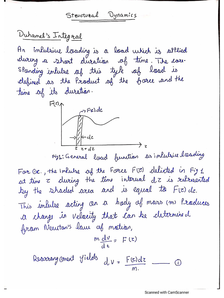 Structural Dynamics Hand Written Notes | PDF