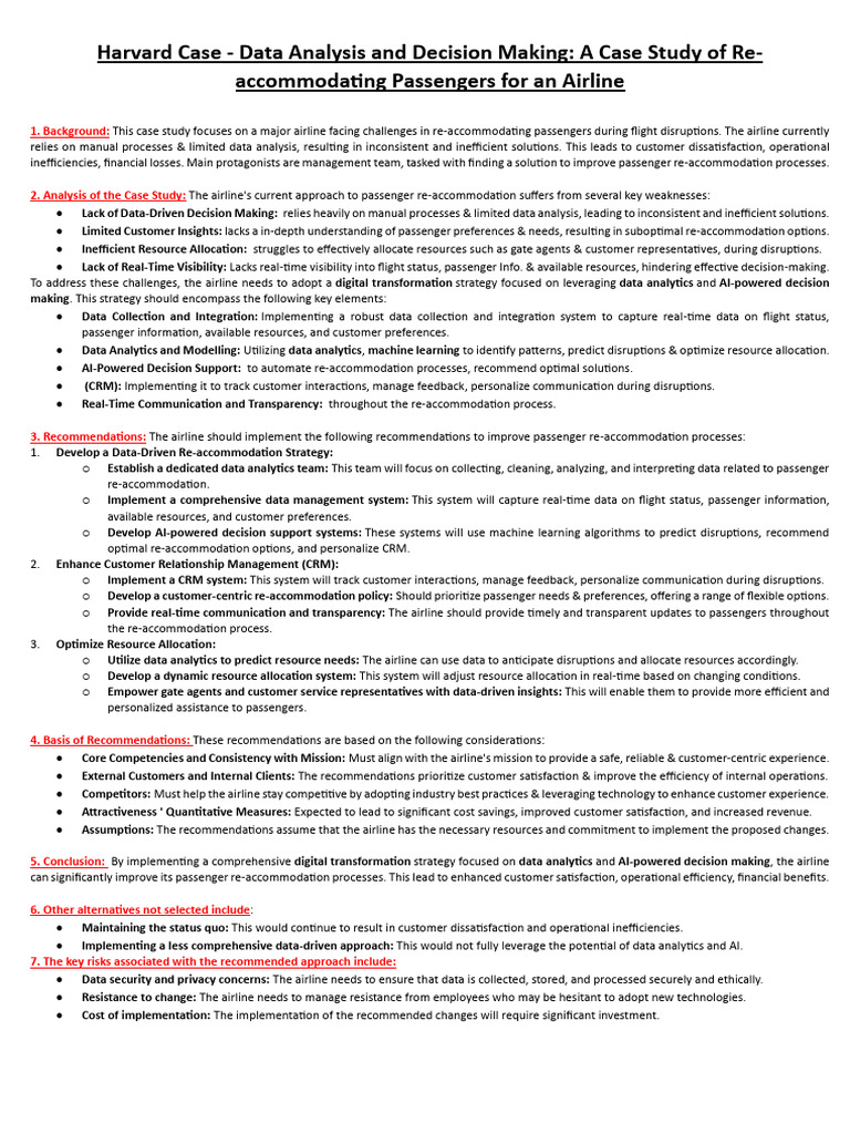 Airline Passenger Re-accommodation Strategy | PDF | Customer ...