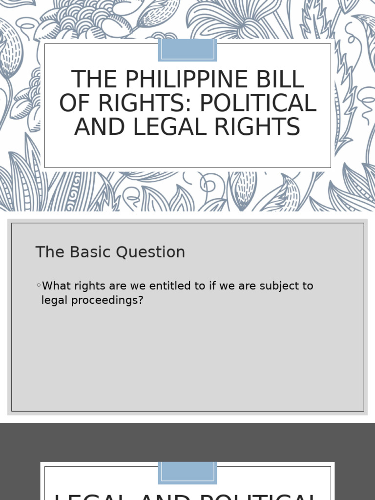 The Philippine Bill of Rights | PDF | Article Three Of The United ...