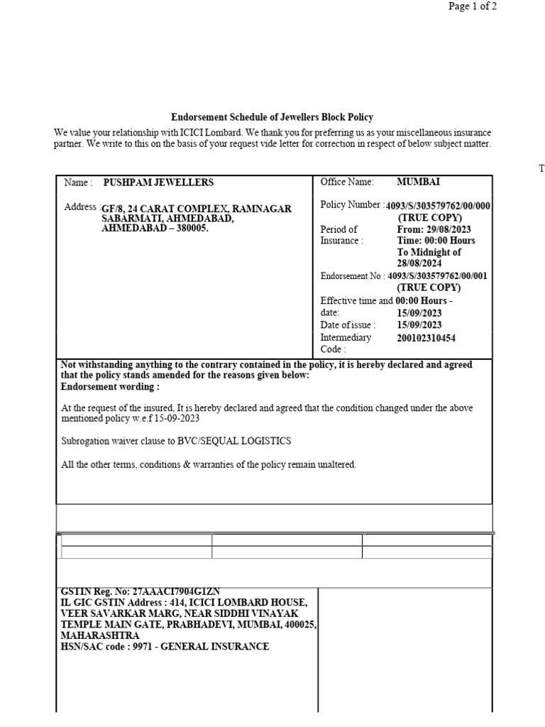 Pushpam Jewe Subro Letter | PDF | Civil Law (Legal System) | Financial ...