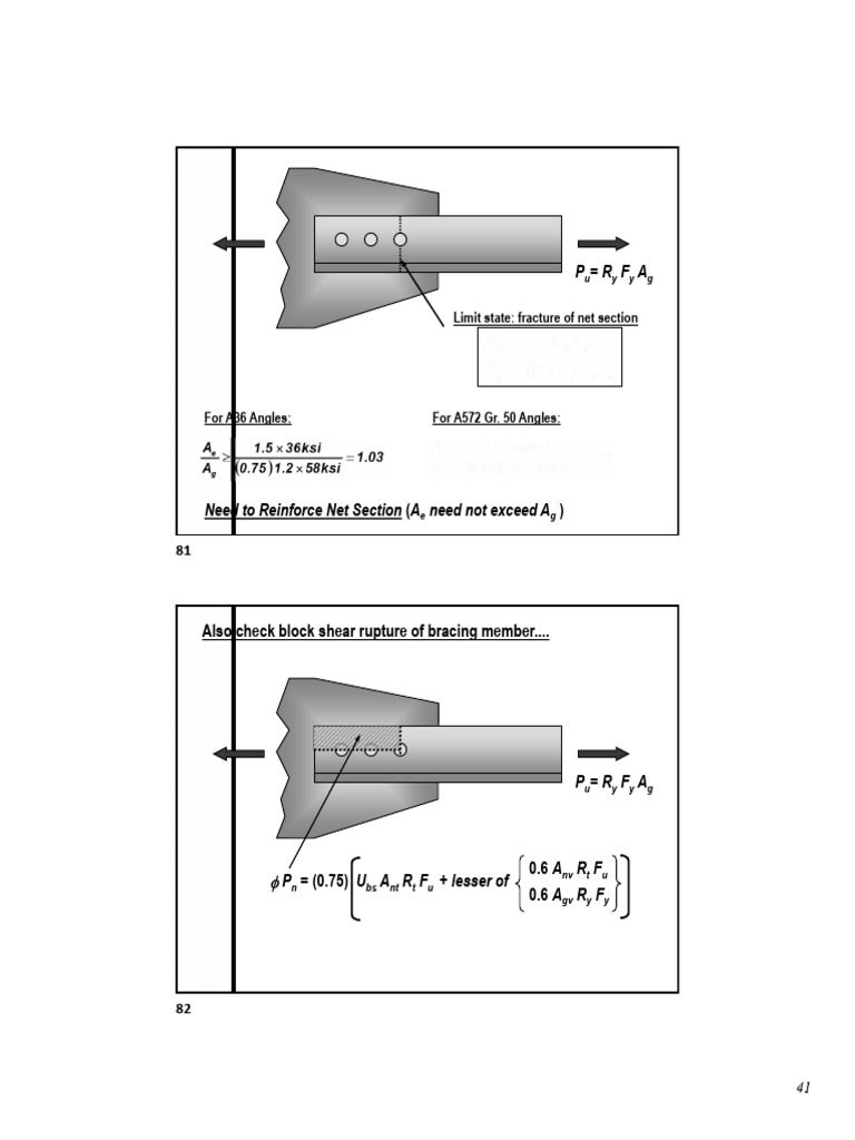 Bracing Member Net Section Design Guide | PDF