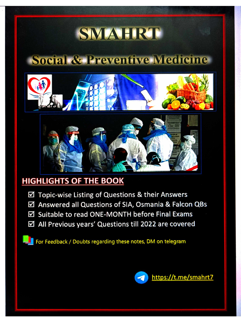 SPM Notes | PDF | Preventive Healthcare | Epidemics