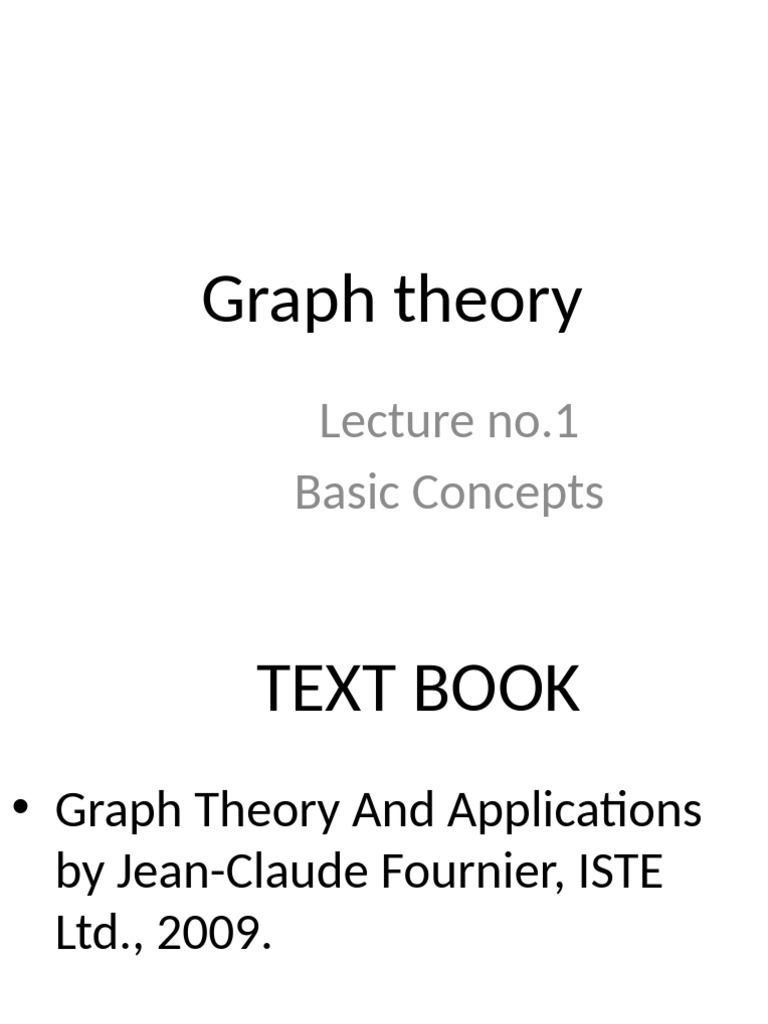 Graph Theory - PPT 1 | PDF