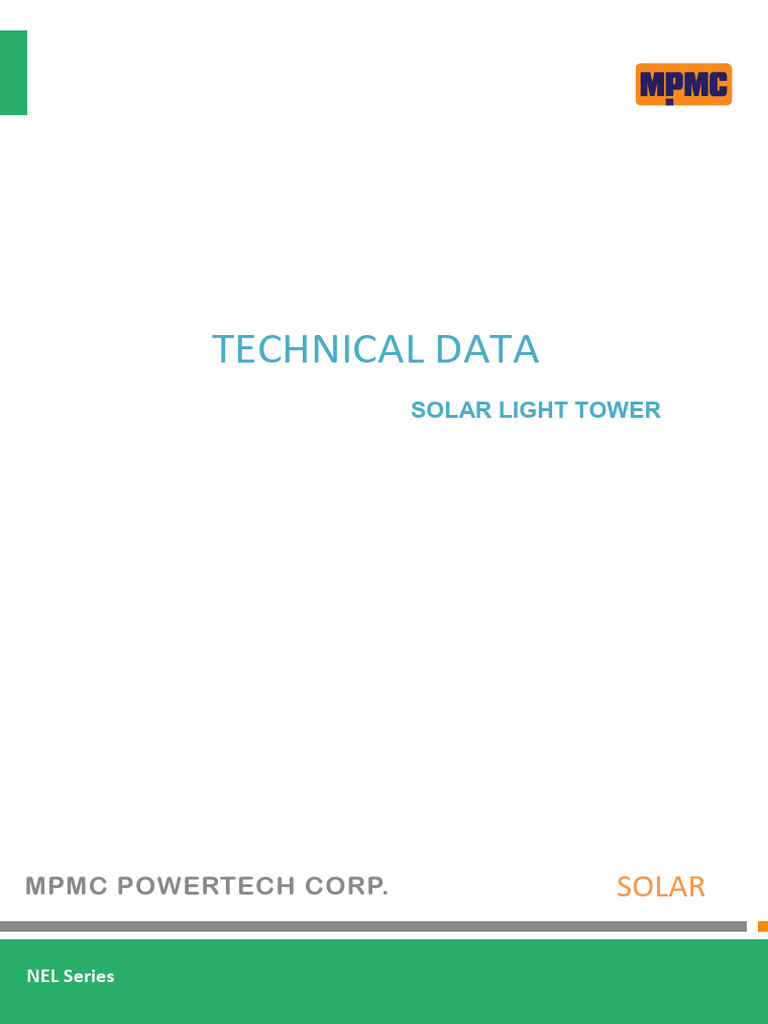 MPMC Solar Light Tower Specifications | PDF | Solar Power | Lighting