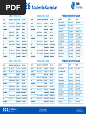 ACU Academic Calendar 2026 | PDF | Christian Festivals And Holy Days | Public Holiday