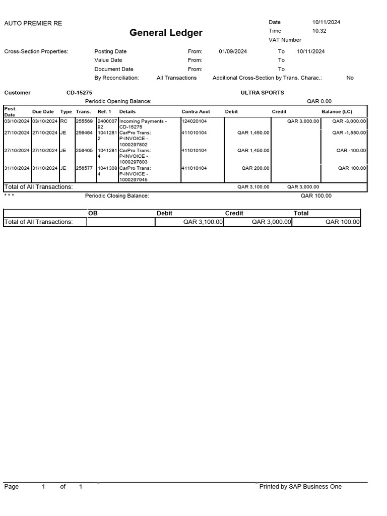 Ultra Ledger | PDF | Debits And Credits | Financial Services