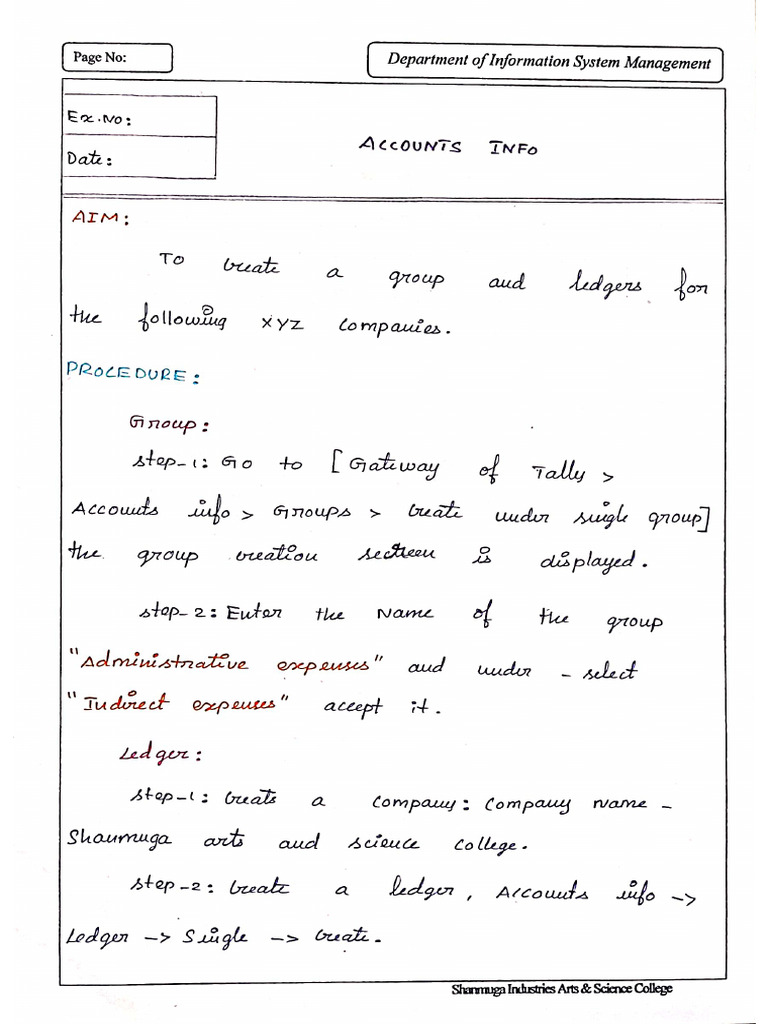 Accounts Info PDF | PDF