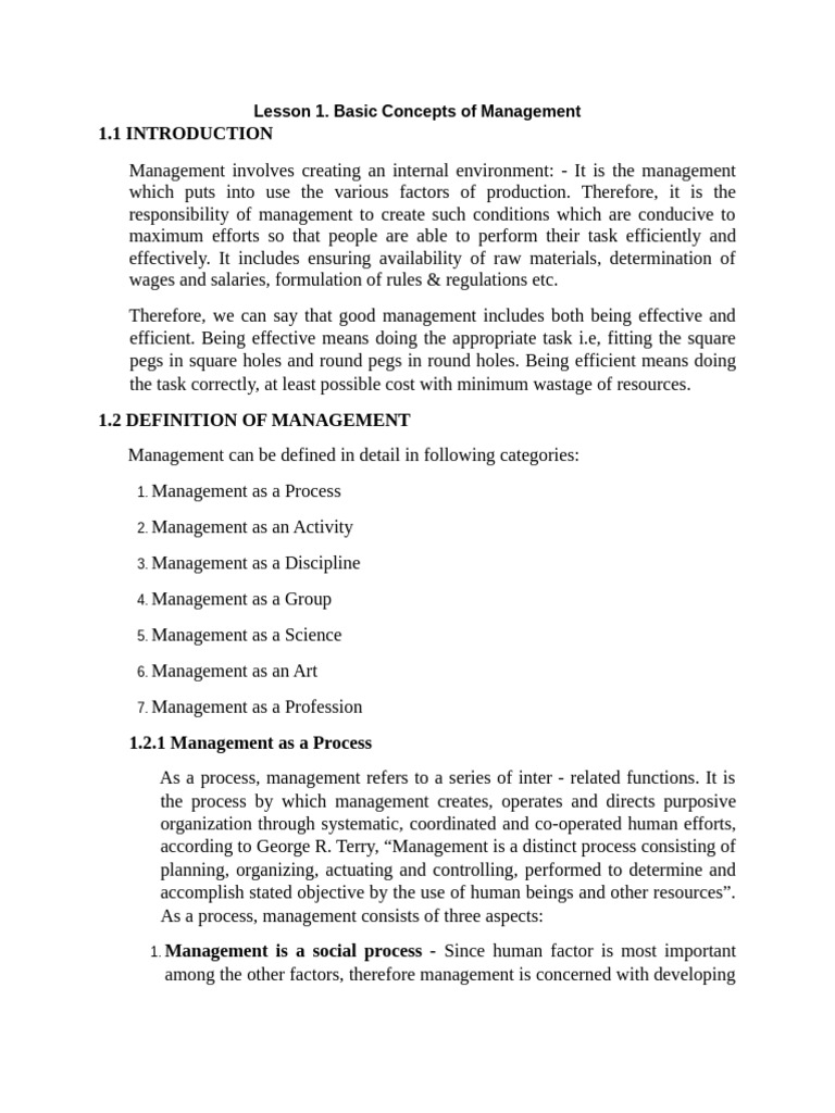 Lesson 3 Management | PDF | Science | Goal