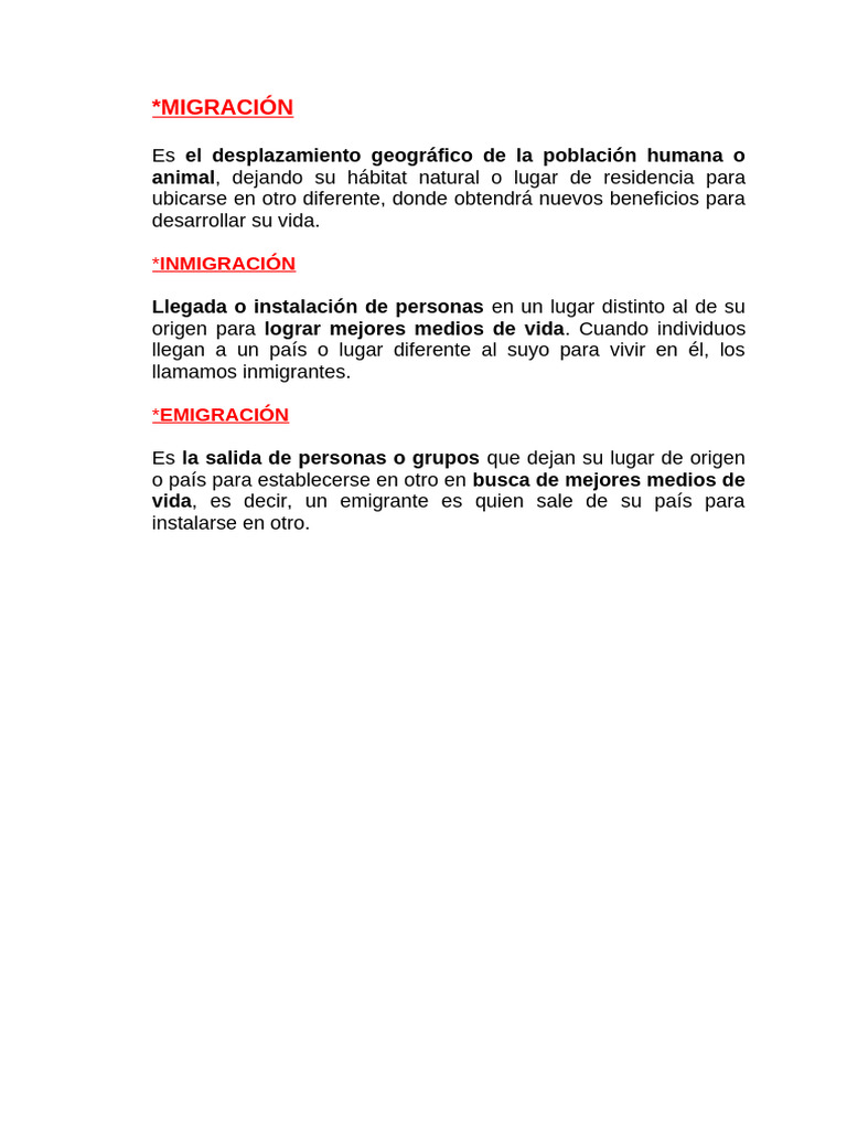 Definition Emigration | PDF