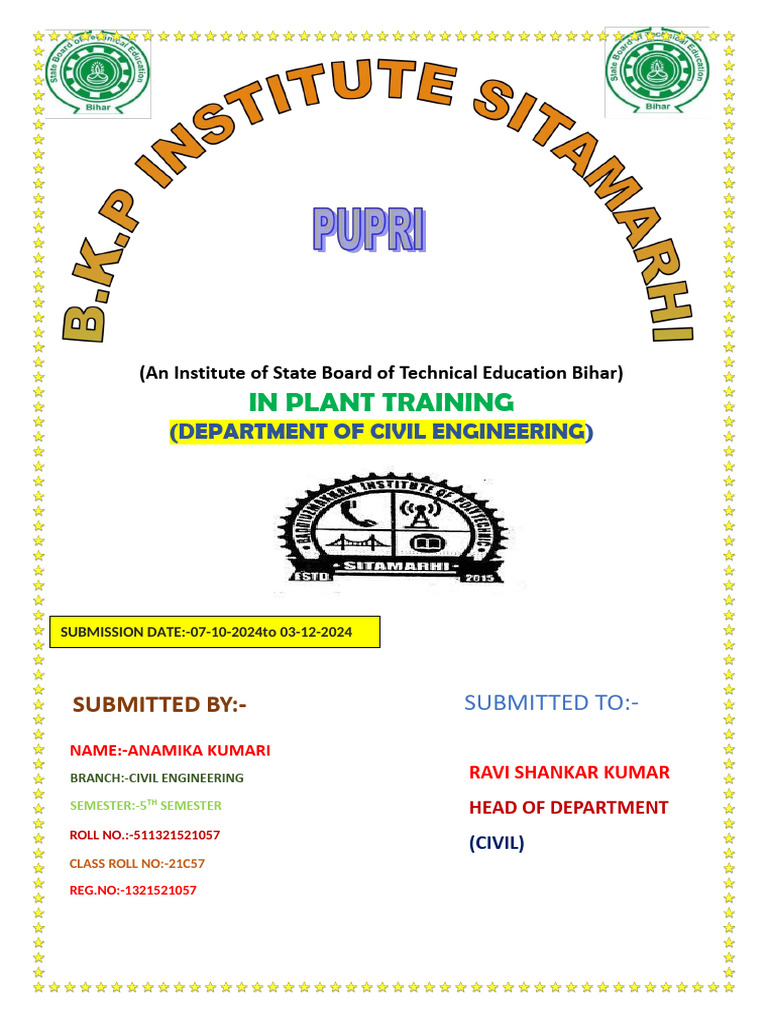 PRAVEEN I T (1) Civil Project | PDF | Road Surface | Civil Engineering