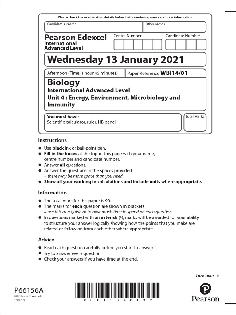 June 2021 Ial Edexcel Ms P3