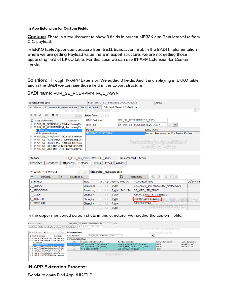 Implementing Cloud BADI in ME33K | PDF | Computer Science | Software