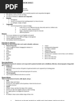 Chemistry Review Sheet