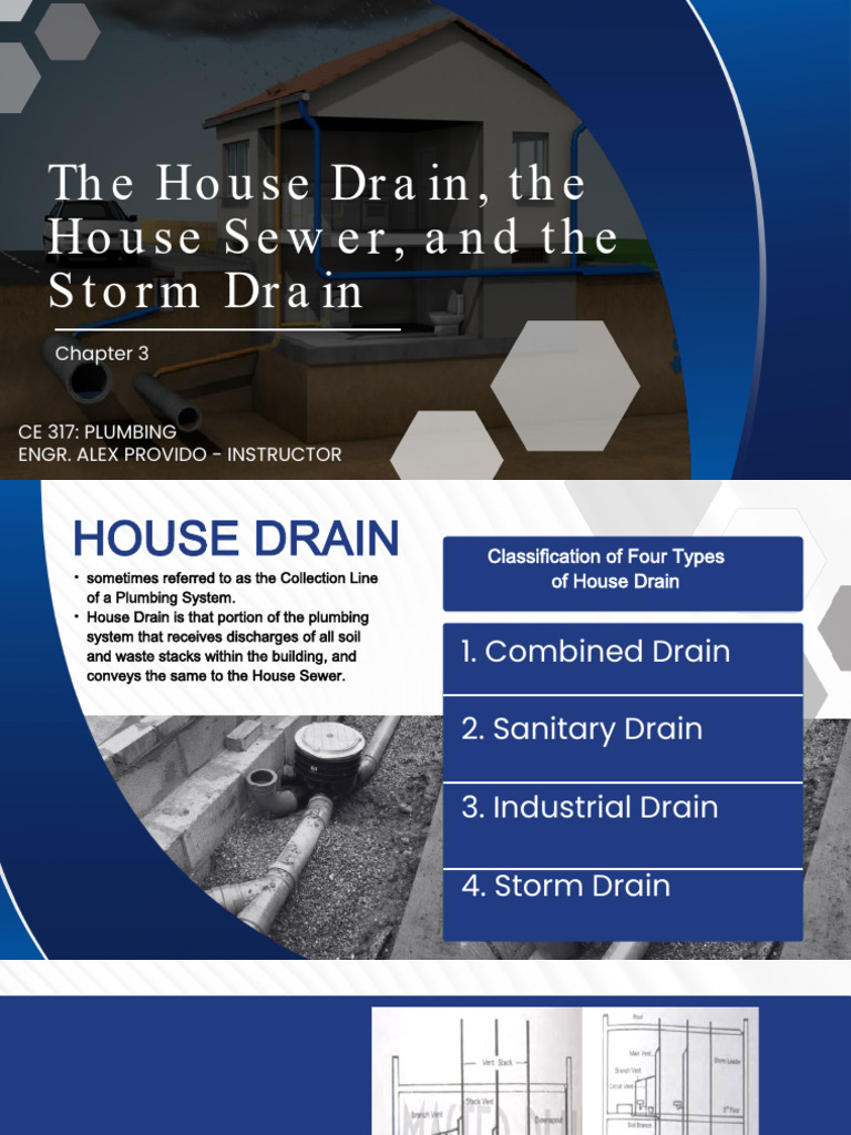 Types and Sizing of House Drains | PDF | Storm Drain | Basement
