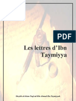 Les Lettres d'Ibn-Taymiya: Cheikh Al-Islam Taqî Ad-Dîn Ahmad Ibn Taymiyyah