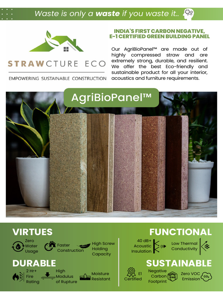 AgriBioPanel™: Sustainable Building Solution | PDF | Building ...