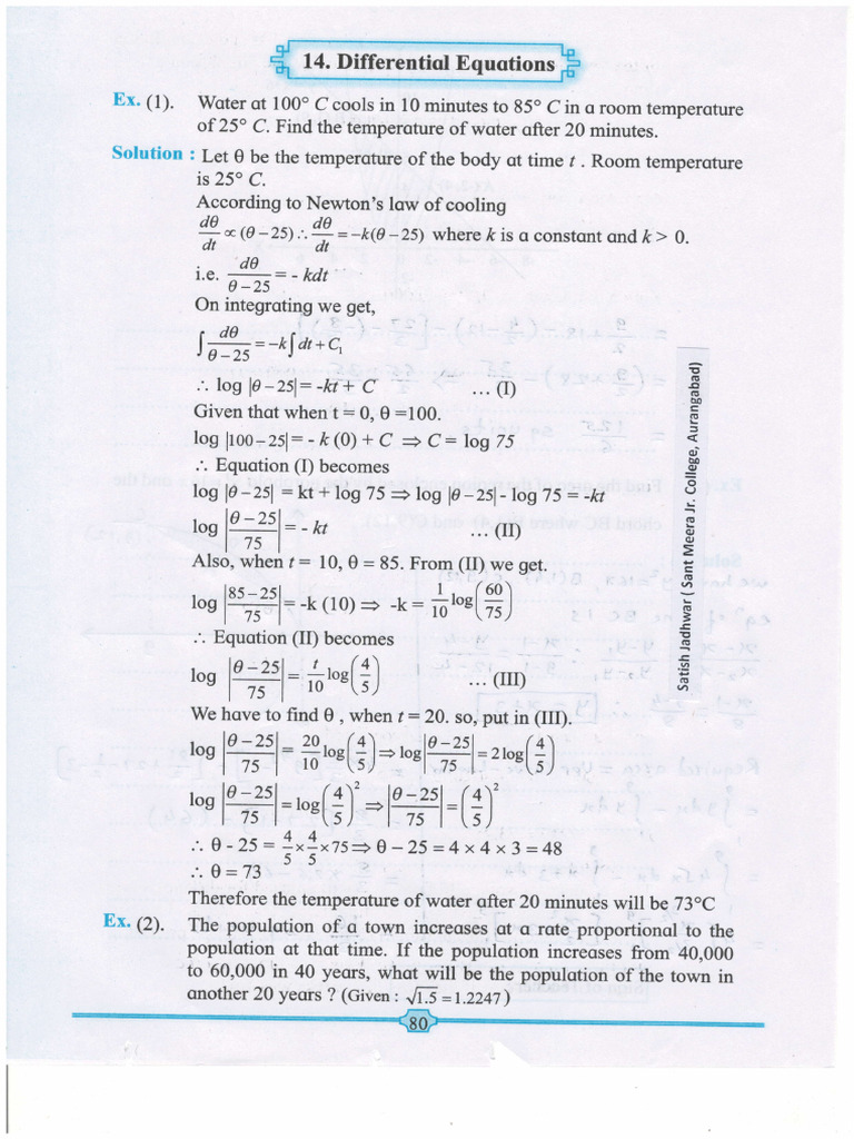 Differential Equations | PDF | Equations | Mathematical Objects