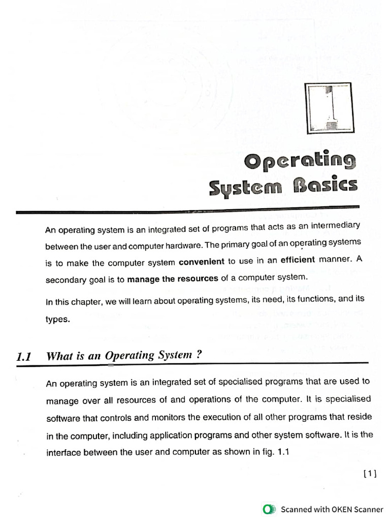 Operating System, Chapter 1 | PDF