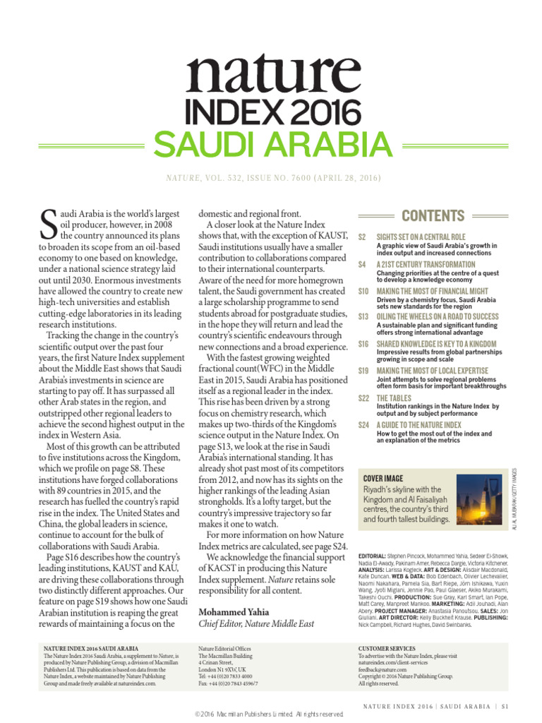 Nature, Vol. 532, Issue No. 7600 (April 28, 2016) | PDF | Saudi Arabia ...