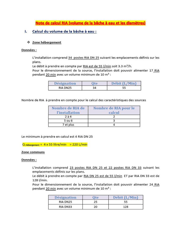Calcul du volume et diamètre RIA | PDF | Technologie et ingénierie
