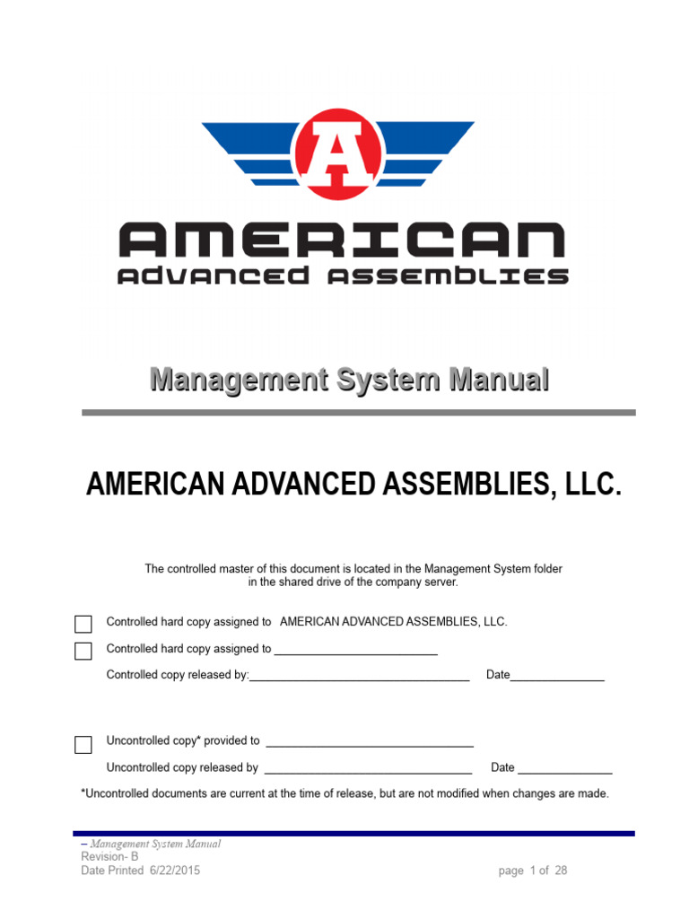 AAA Management System Manual Overview | PDF | Audit | Iso 9000