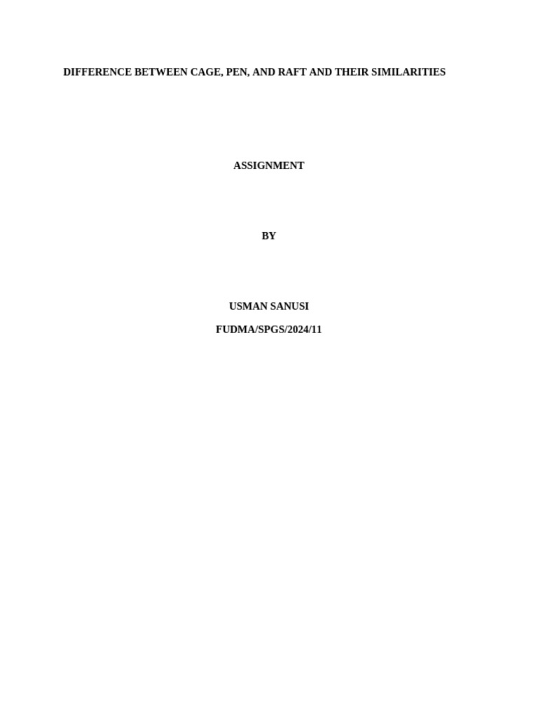 Difference between cage pdf
