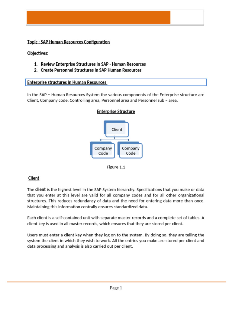 Lesson 2 SAP HR Configuration-Old | PDF | Human Resource Management ...