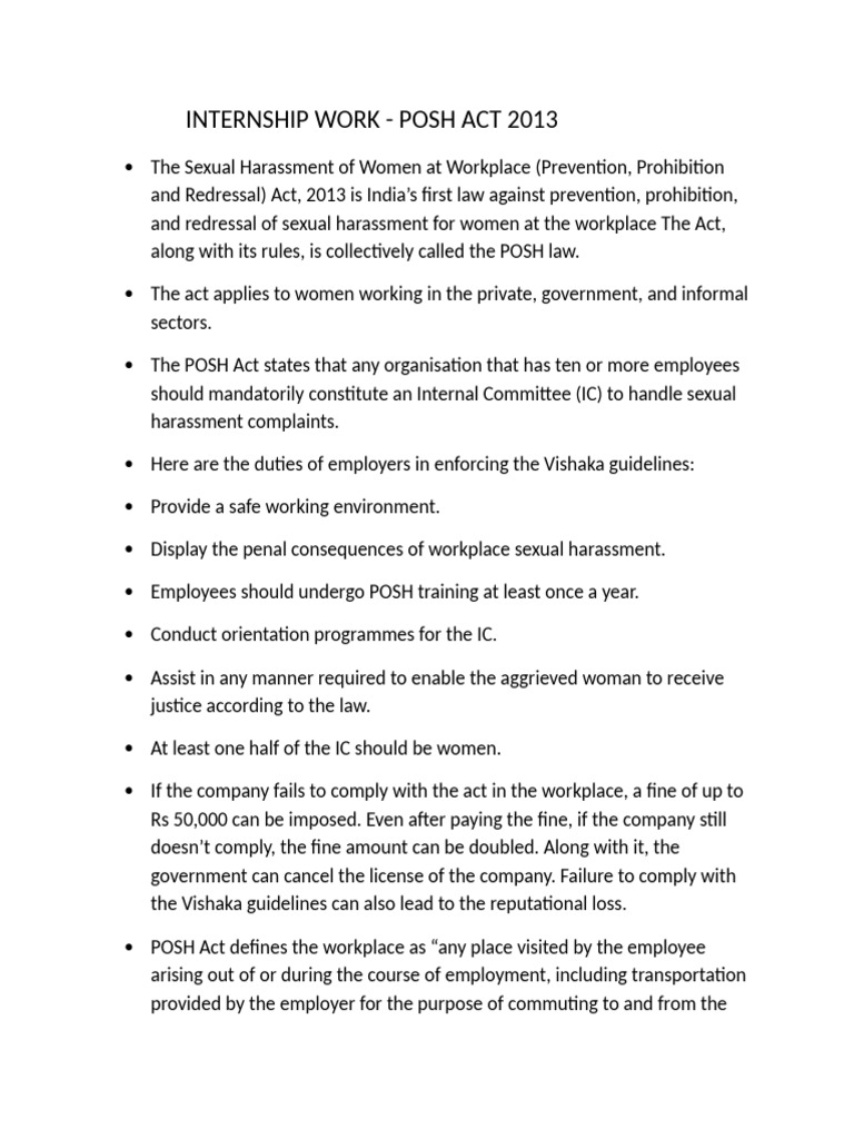 Posh | PDF | Sexual Harassment | Harassment