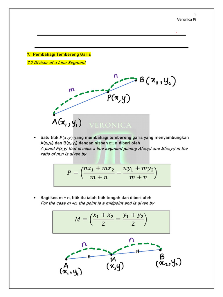 Nota Bab 7 Koordinat Geometri Pdf