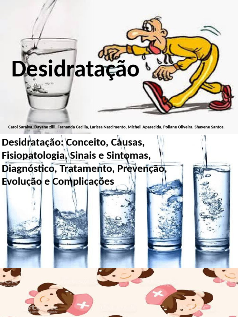 Apresentação Desidratação | PDF | Osmose | Corpo humano