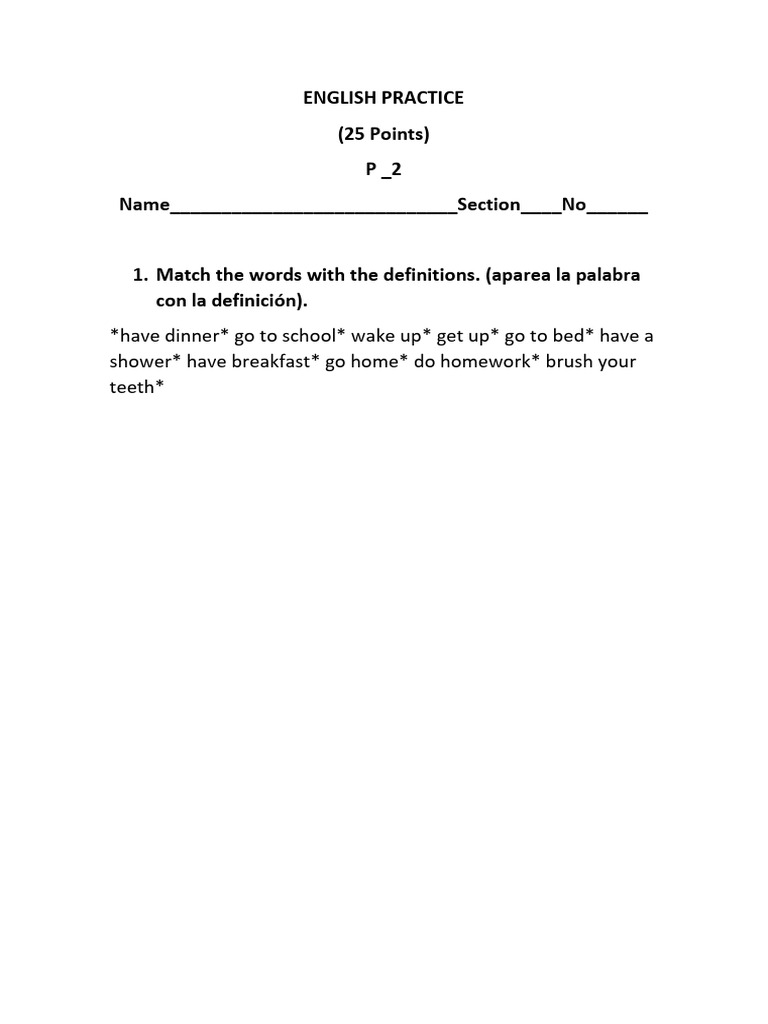 English Practice P - 2 | PDF | Self-Improvement