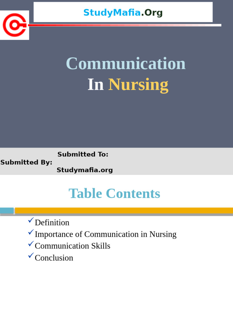 Communication in Nursing | PDF | Nursing | Communication