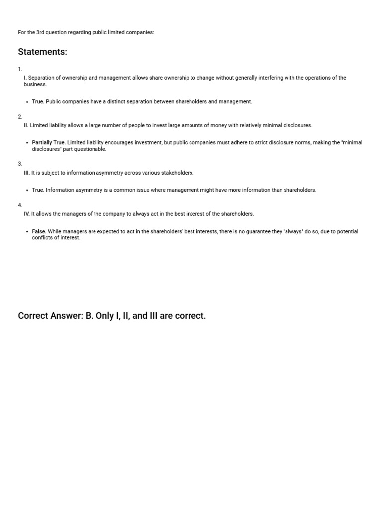Statements | PDF