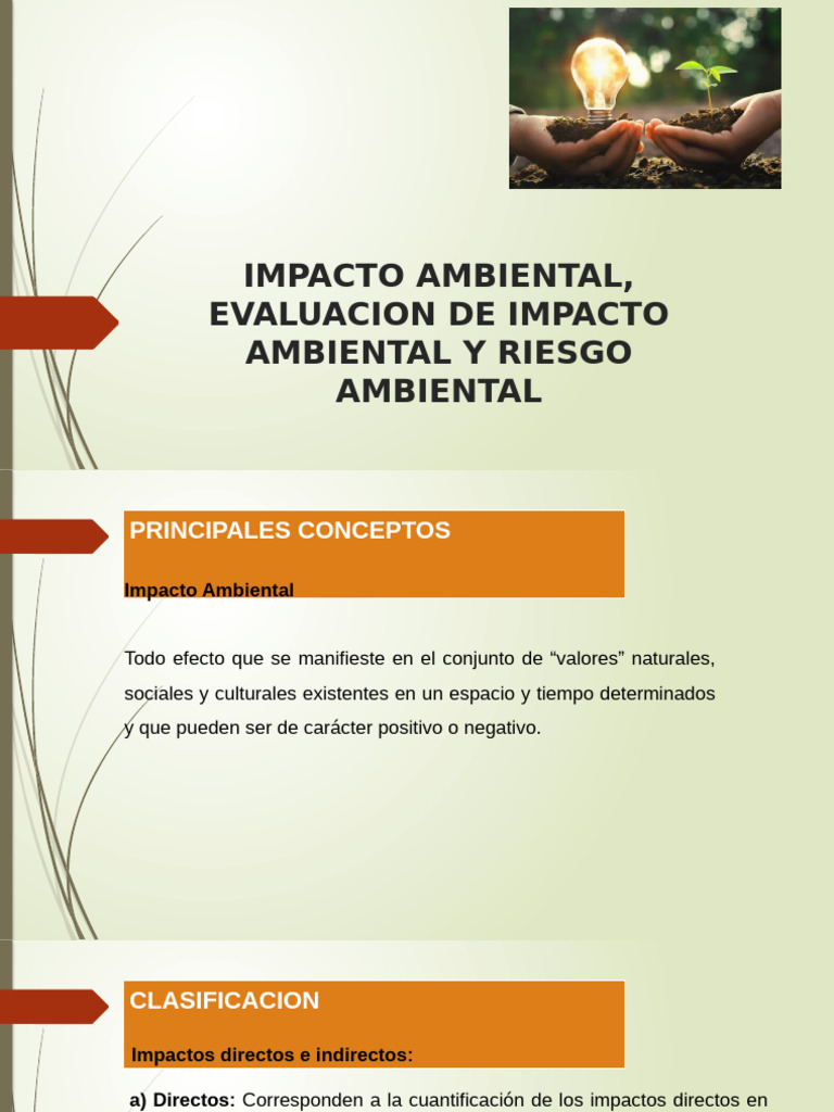 Impacto Ambiental, Evaluación de Impacto Ambiental y Riesgo Ambiental ...