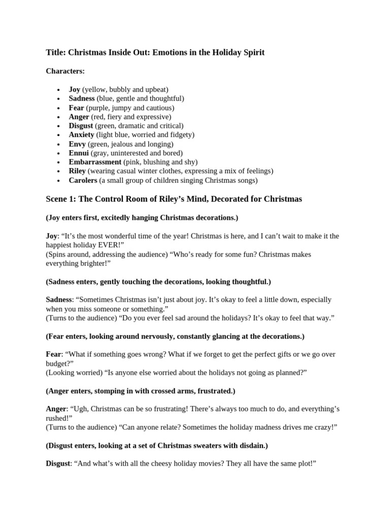 G4 - Script Christmas | PDF | Emotions | Christmas