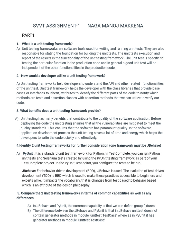 Svvt 2 pdf unit testing software framework