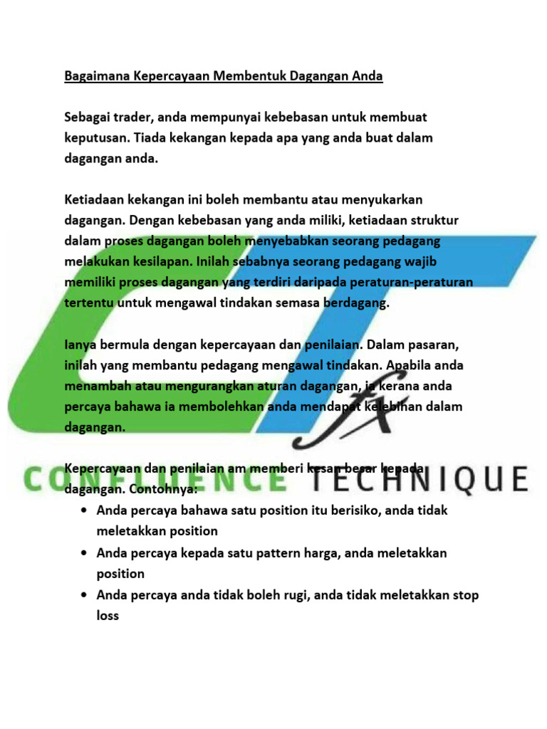 Kepercayaan dalam Dagangan Forex | PDF