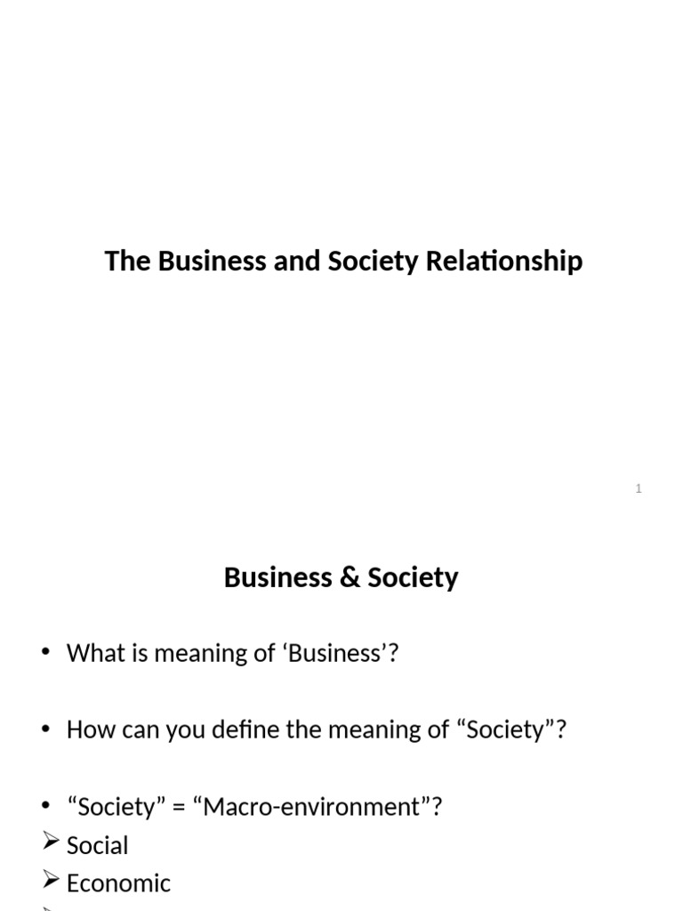 The Business and Society Relationship (Online Learning) | PDF ...