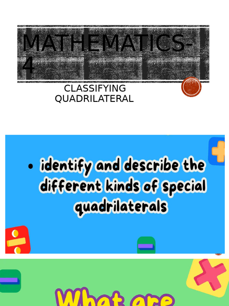 Mathematics - 4 QUADRILATERAL | PDF