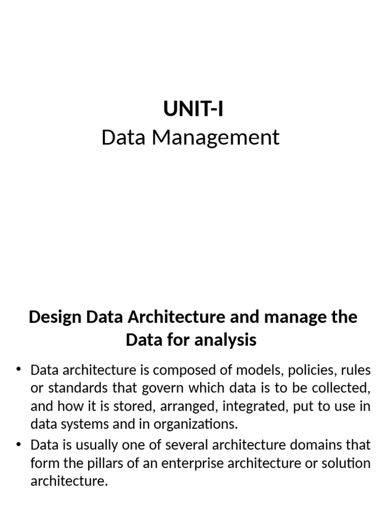 DA Unit I | PDF | Principal Component Analysis