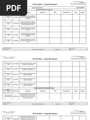 Electrical Inspection report BA Side 18 April 2024