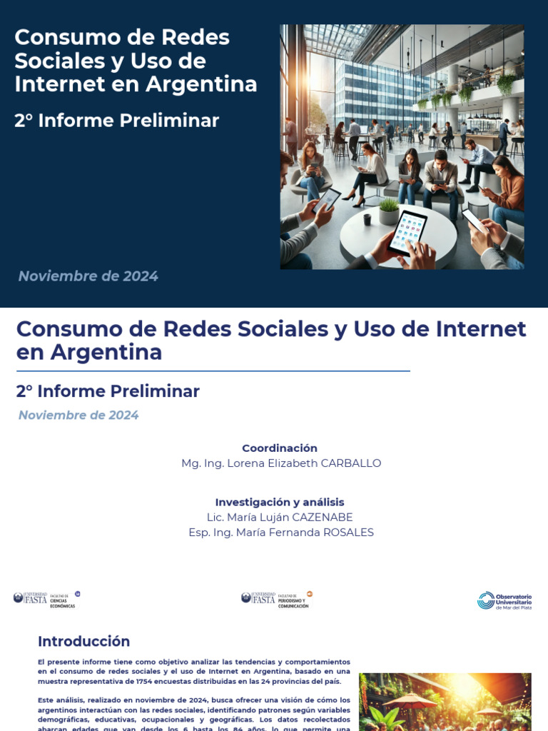 Consumo de Redes Sociales en Argentina | PDF | Internet | Publicidad ...