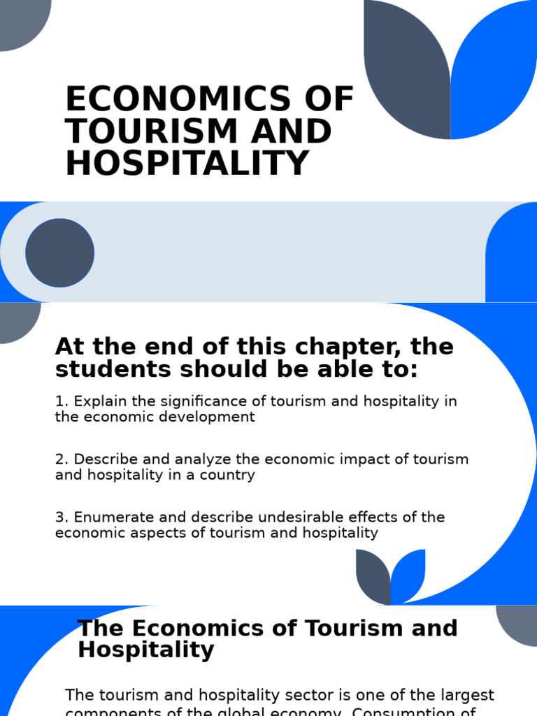 Chapter 3 Economics of Tourism and Hospitality | PDF | Fiscal ...