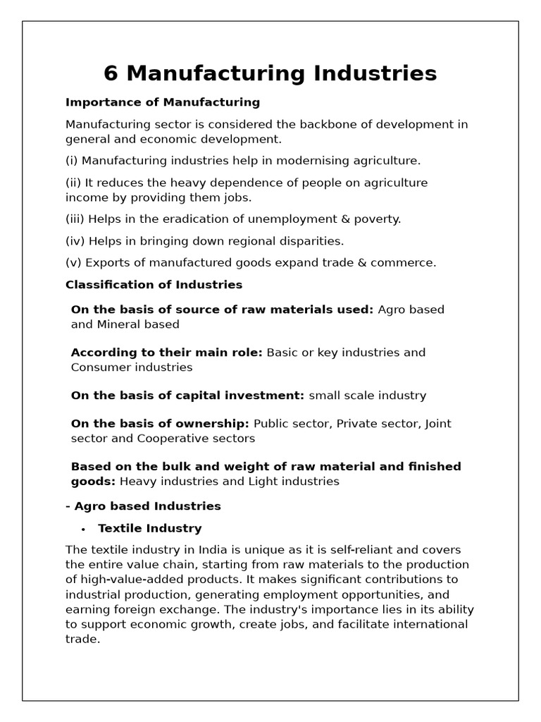Manufacturing Industries | PDF | Fertilizer | Steel