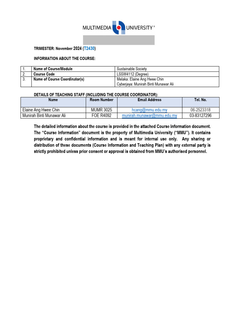 Sustainable Society Course Overview | PDF | Corporate Social ...