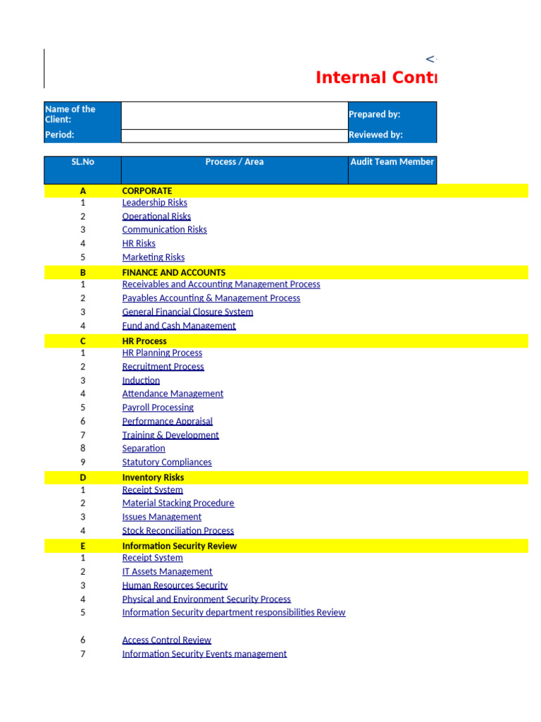 Internal Control Program Overview | PDF | Debits And Credits | Salary