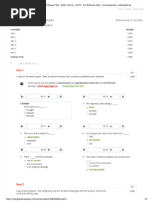 Unit 5 General Test - Modo - Informe - Unit 5 - Unit 5 Review Tests - MyEnglishLab