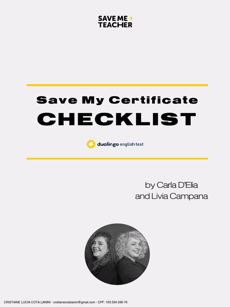 DET checklist 2023 | PDF