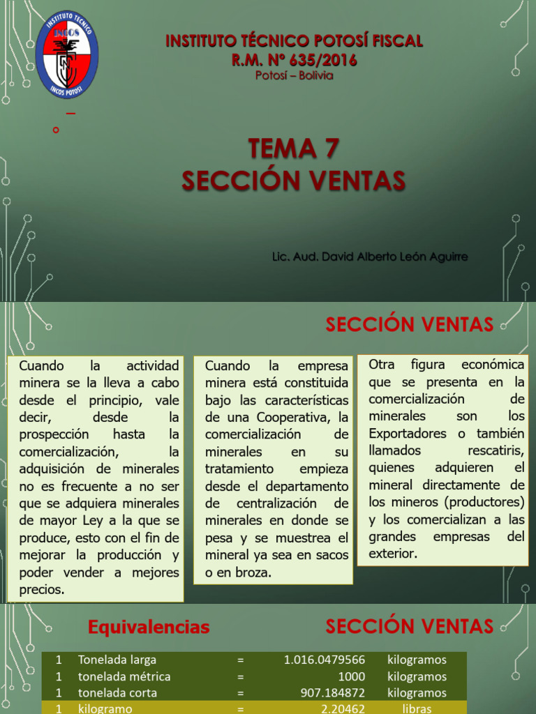 Tema 7 Seccion Ventas DP | PDF | Libra (masa) | Economias