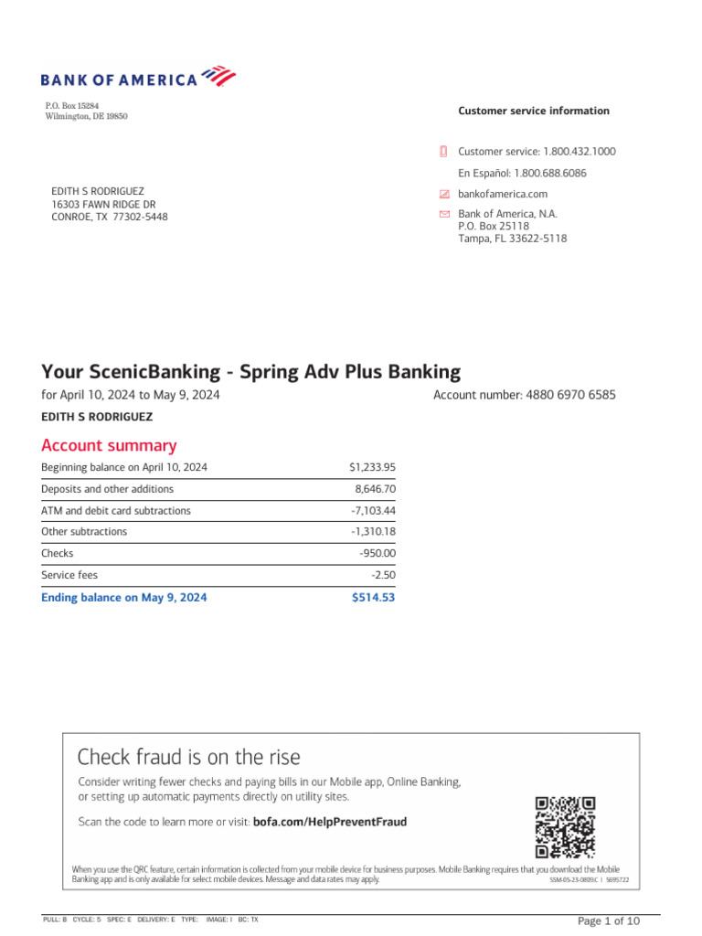 Bank of America Customer Service Info | PDF | Banks | Banking Technology